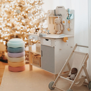 XXL Liela koka darbnīca ar instrumentiem - DIY komplekts, 74 elementi