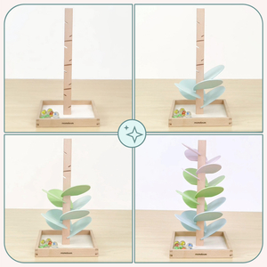 Koka kulodroms - skaņas koks ar bumbiņām