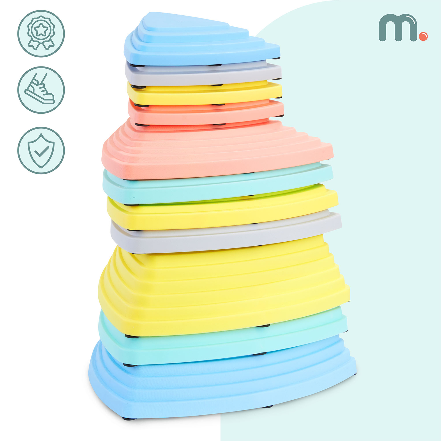 Krāsaini balansēšanas akmentiņi - 11 gab