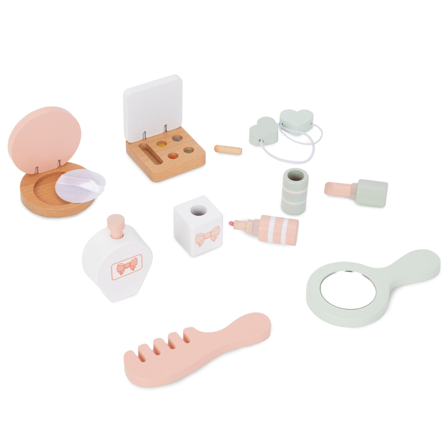 Bērnu koka tualetes galdiņš ar piederumiem