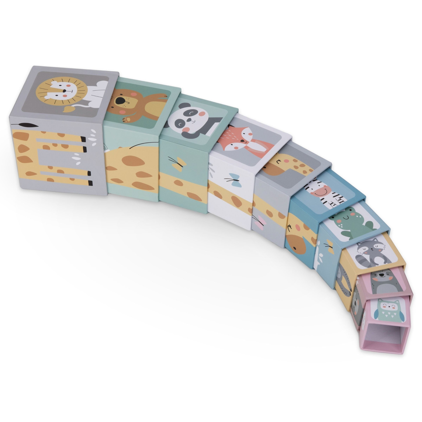 Puzles tornis bērniem 10 gabaliņi - skaitļi un dzīvnieki