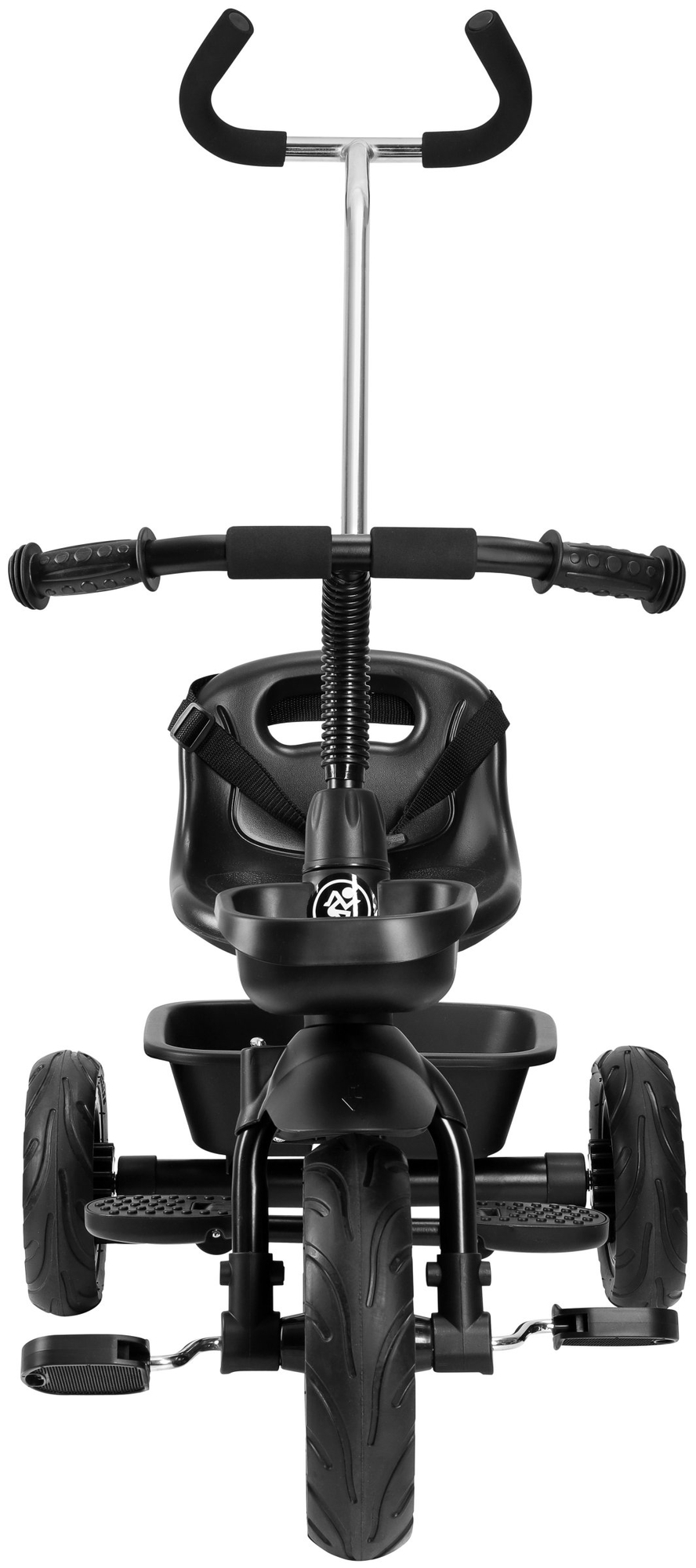 HyperMotion TOBI VECTOR trīsritenis - mūžīgie piepūšamie riteņi + stūres stienis. Krāsa: melna.