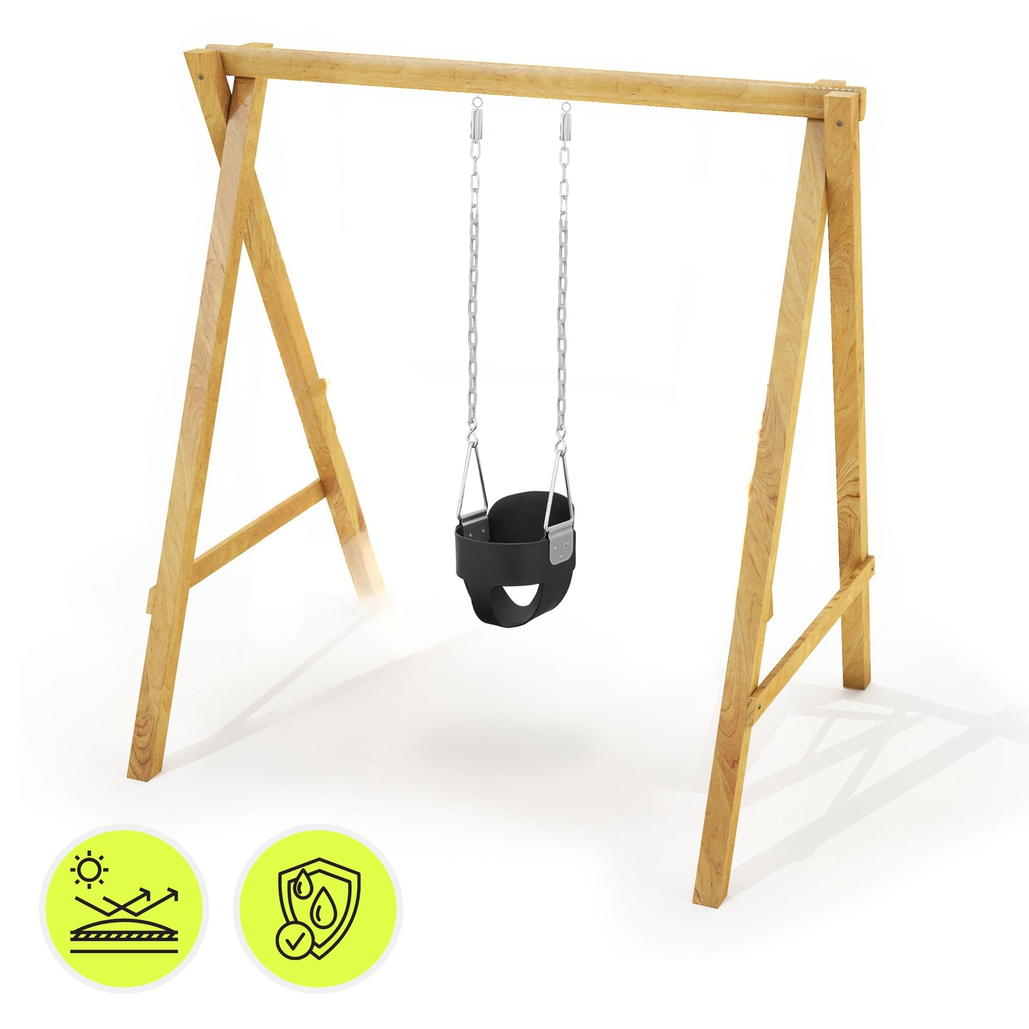 Bērniem paredzētās ķēdes šūpoles HyperMotion ar augstu atzveltni