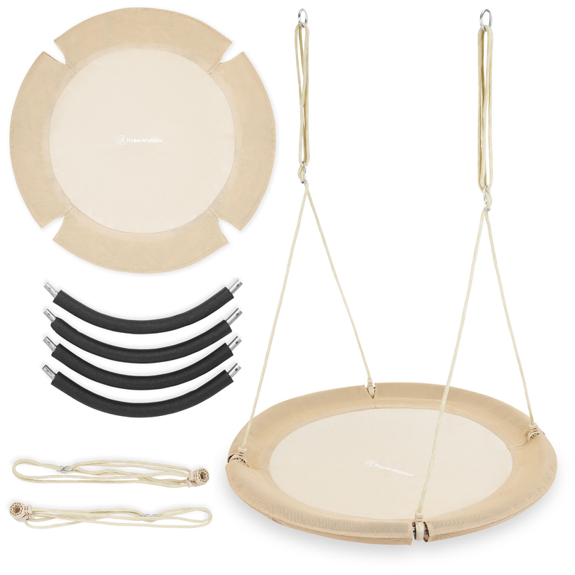 HyperMotion stārķa ligzdas šūpoles - 100 cm diametrs, bēša bordo krāsa