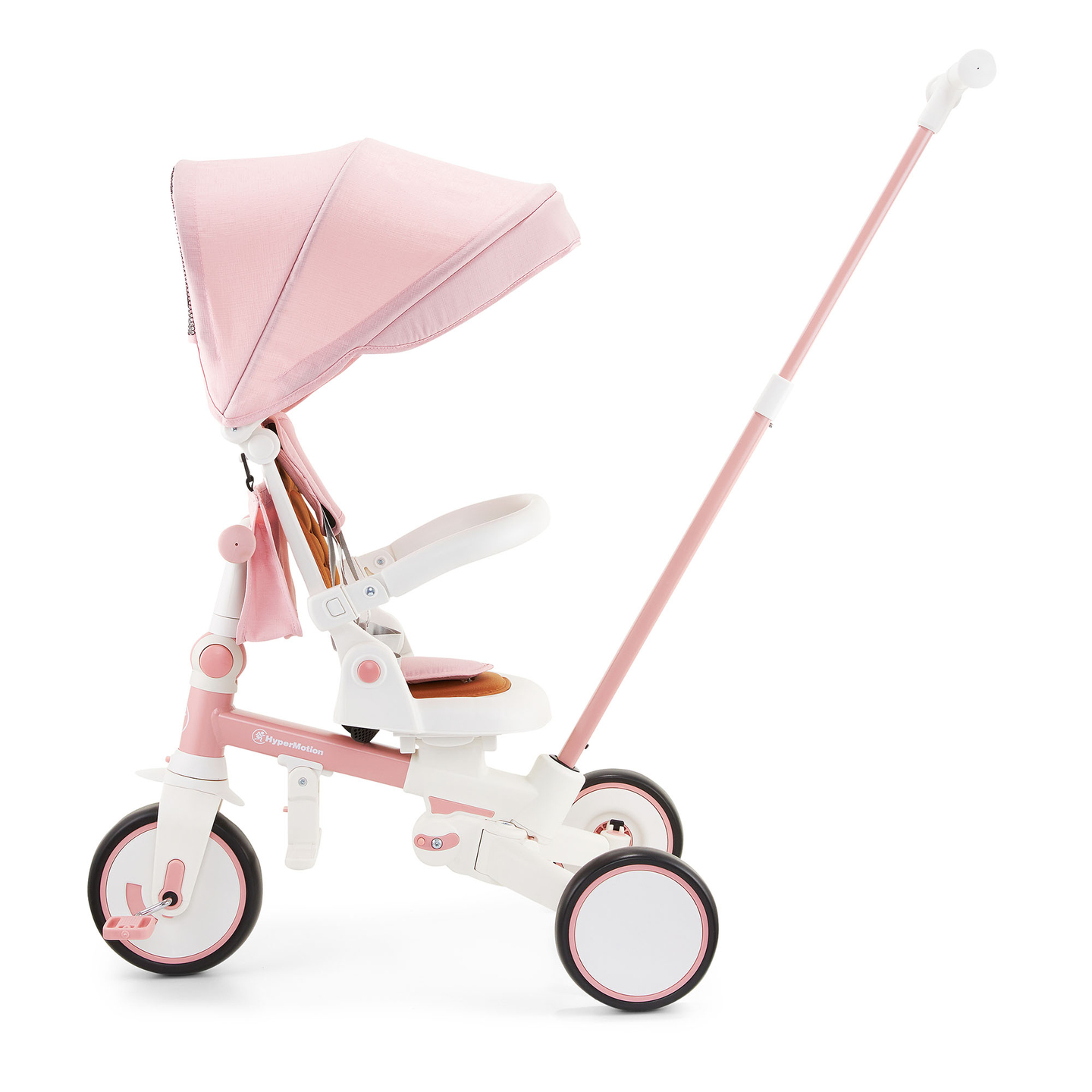 8in1 daudzfunkcionāls trīsritenis TOBI FOREST - rozā krāsā