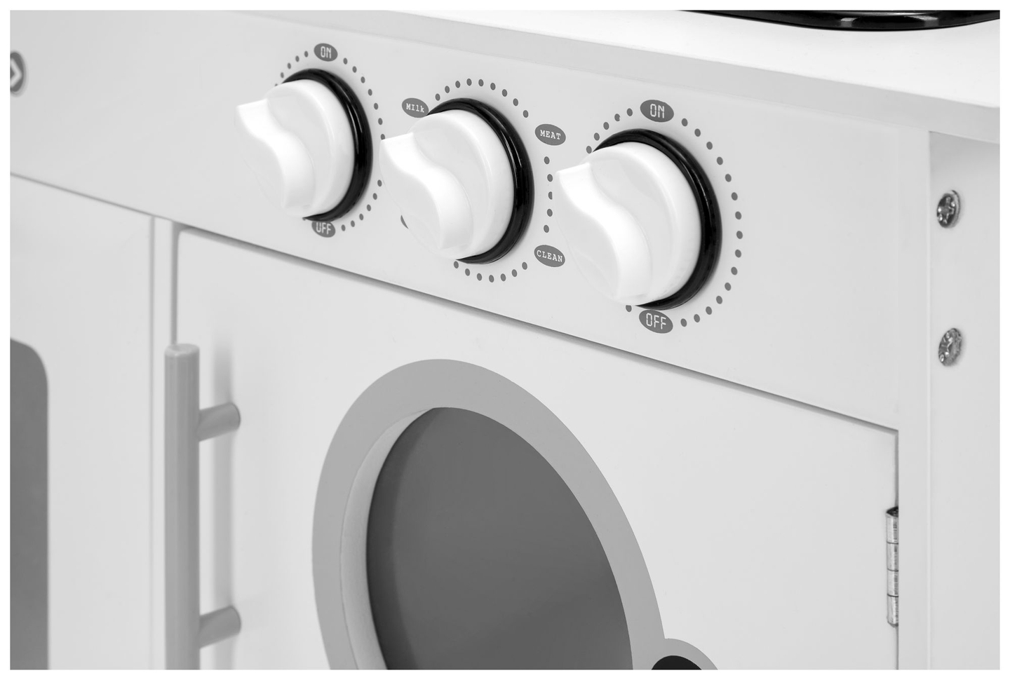 Stūra koka XXXL virtuve ar ledusskapi, cepeškrāsni, veļas mašīnu, priekšautu un piederumiem