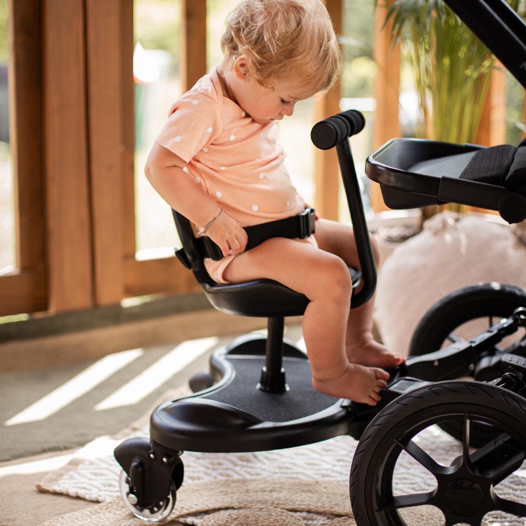 MR BUGGY ratiņkrēsla pagarinājums ar sēdekli - LED riteņi