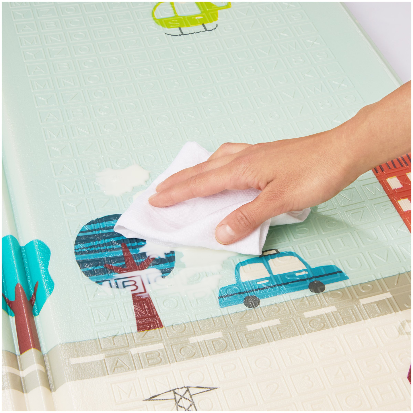 Divpusējs putuplasta paklājs XXL - salokāms 1 CM (kalnu un ceļu)