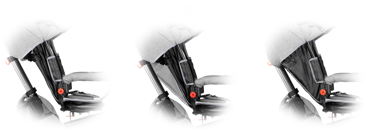 Tobi Velar trīsritenis + lietus plēve - pelēks