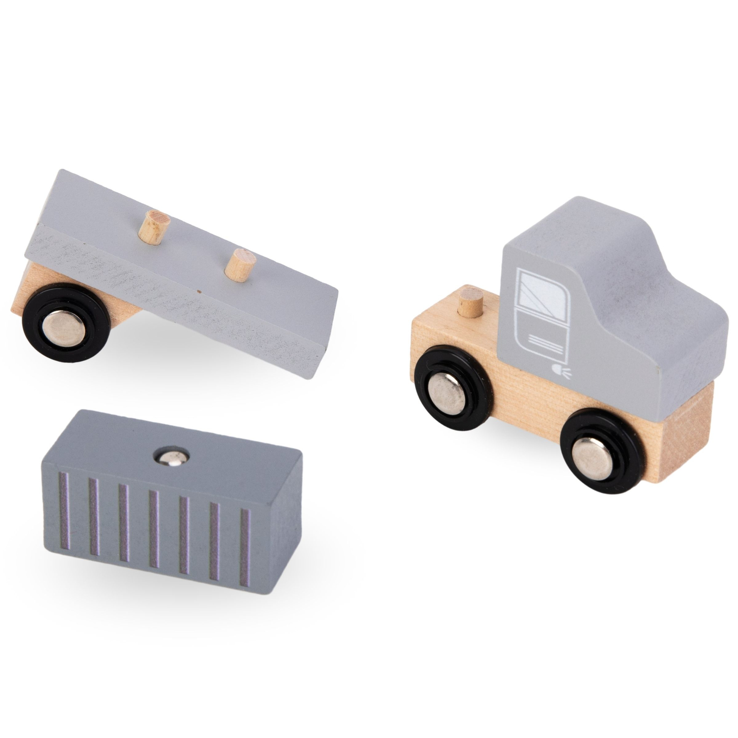 Mobilais ostas celtnis ar magnētisko vinču un piederumiem - koka komplekts