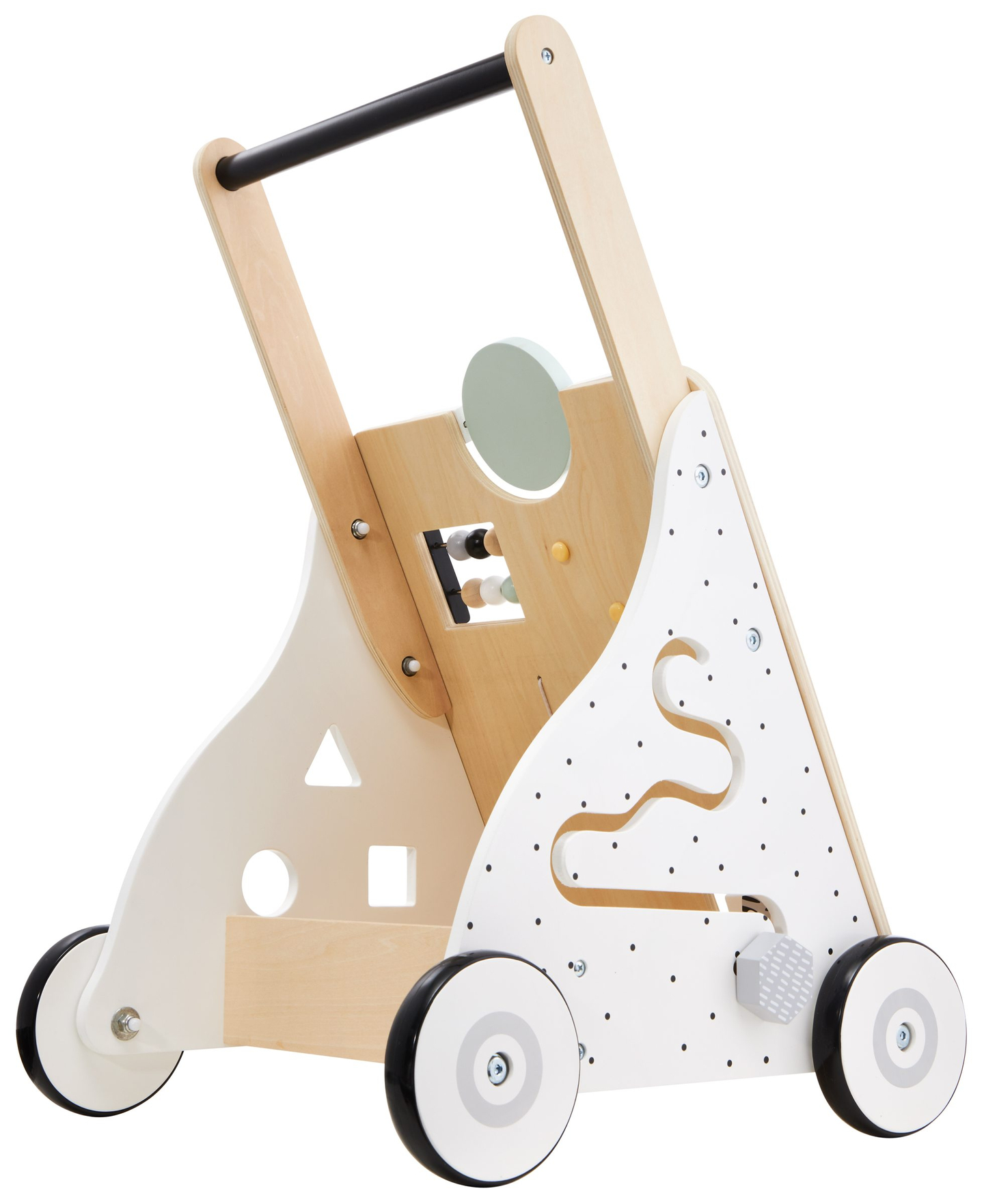 Koka, izglītojošs bērnu staigulītis / bērnu ratiņi - manipulatīvais dēlis