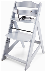 Koka barošanas krēsls Moby-System WOODY - pelēka krāsa