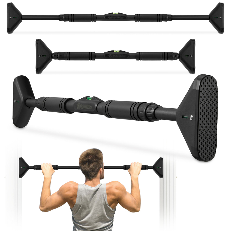 HyperMotion regulējams pievilkšanās stienis 70–100 cm, 200 kg, melns