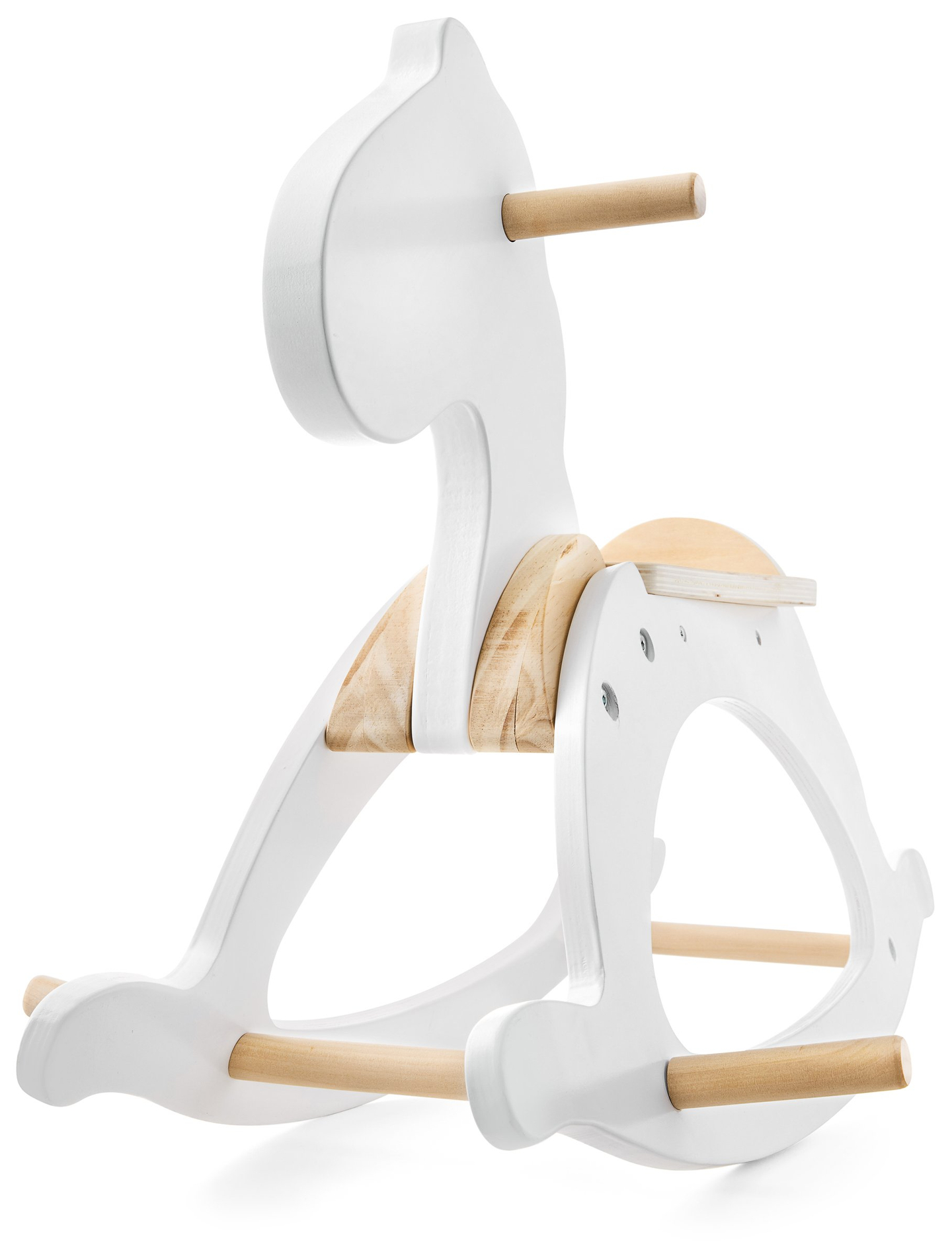 Koka šūpuļzirgs - balts - no 12 mēnešiem.