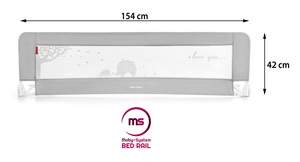 Drošības barjeras gultai - Gultas margas - pelēkas krāsas