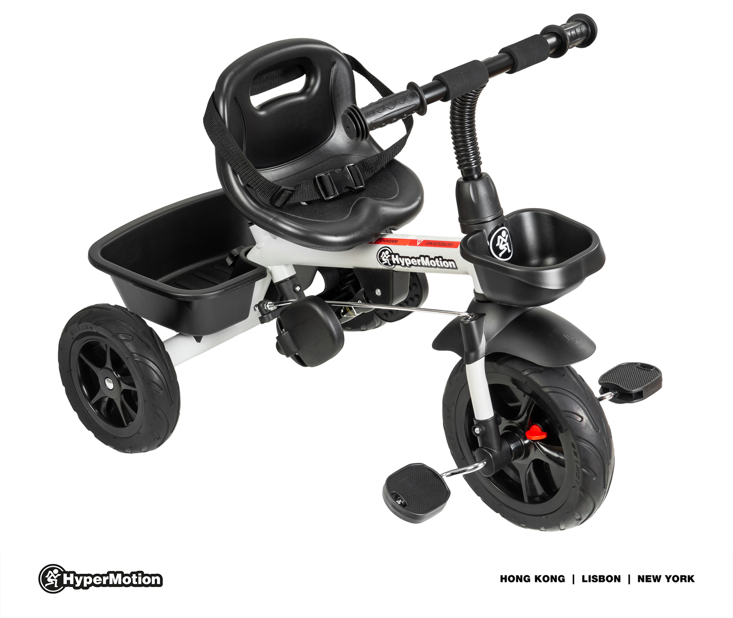 HyperMotion TOBI VECTOR trīsritenis - mūžīgie piepūšamie riteņi + stūres stienis. Krāsa: gaiši pelēka.