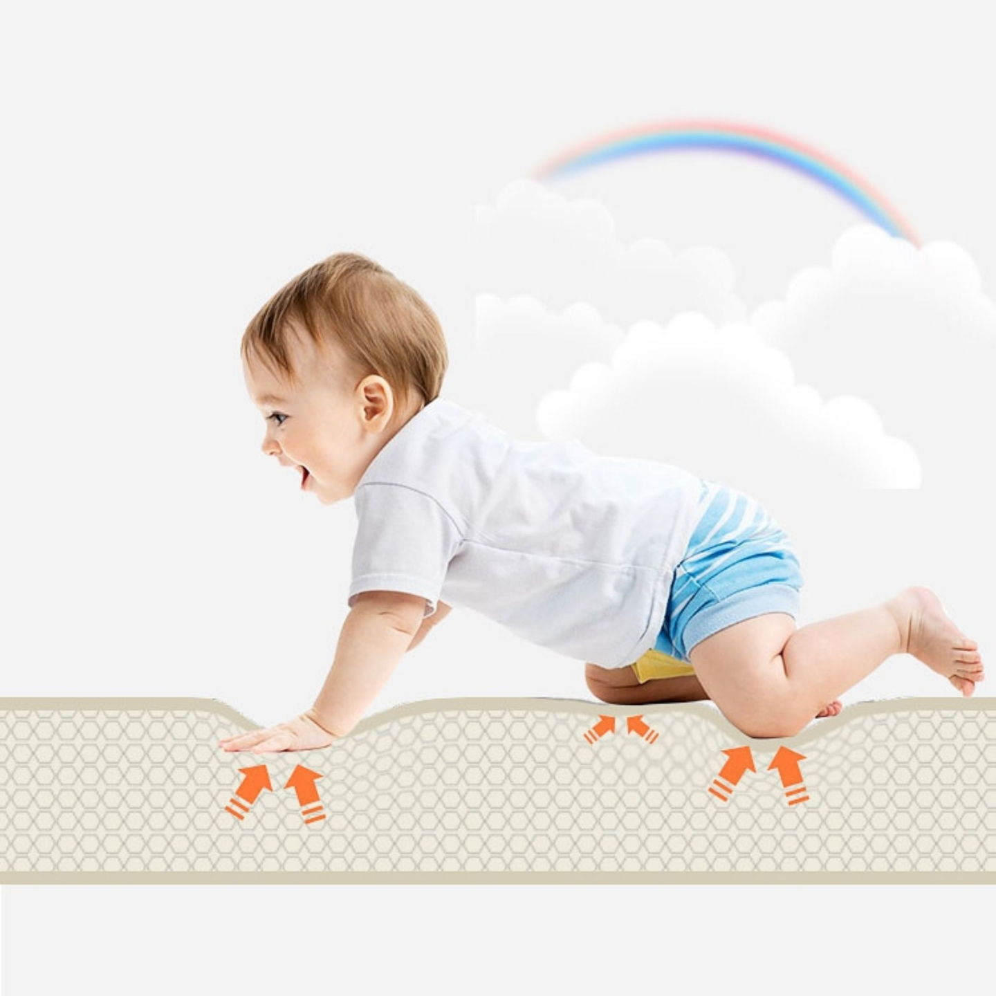 Divpusējs salokāms putuplasta paklājiņš 180 x 120 x 1cm - Magic Forest/Autumn Streets - boho