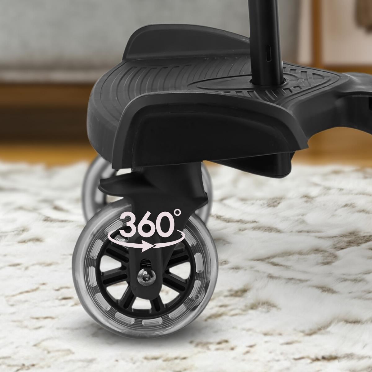 Bērnu ratiņu pagarinājums ar regulējamu sēdekli un universālu stiprinājuma sistēmu - Moby-System BUGGY2GO