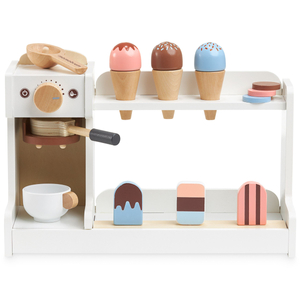 Koka saldējuma salons ar kafijas automātu - kafejnīca ar piederumiem