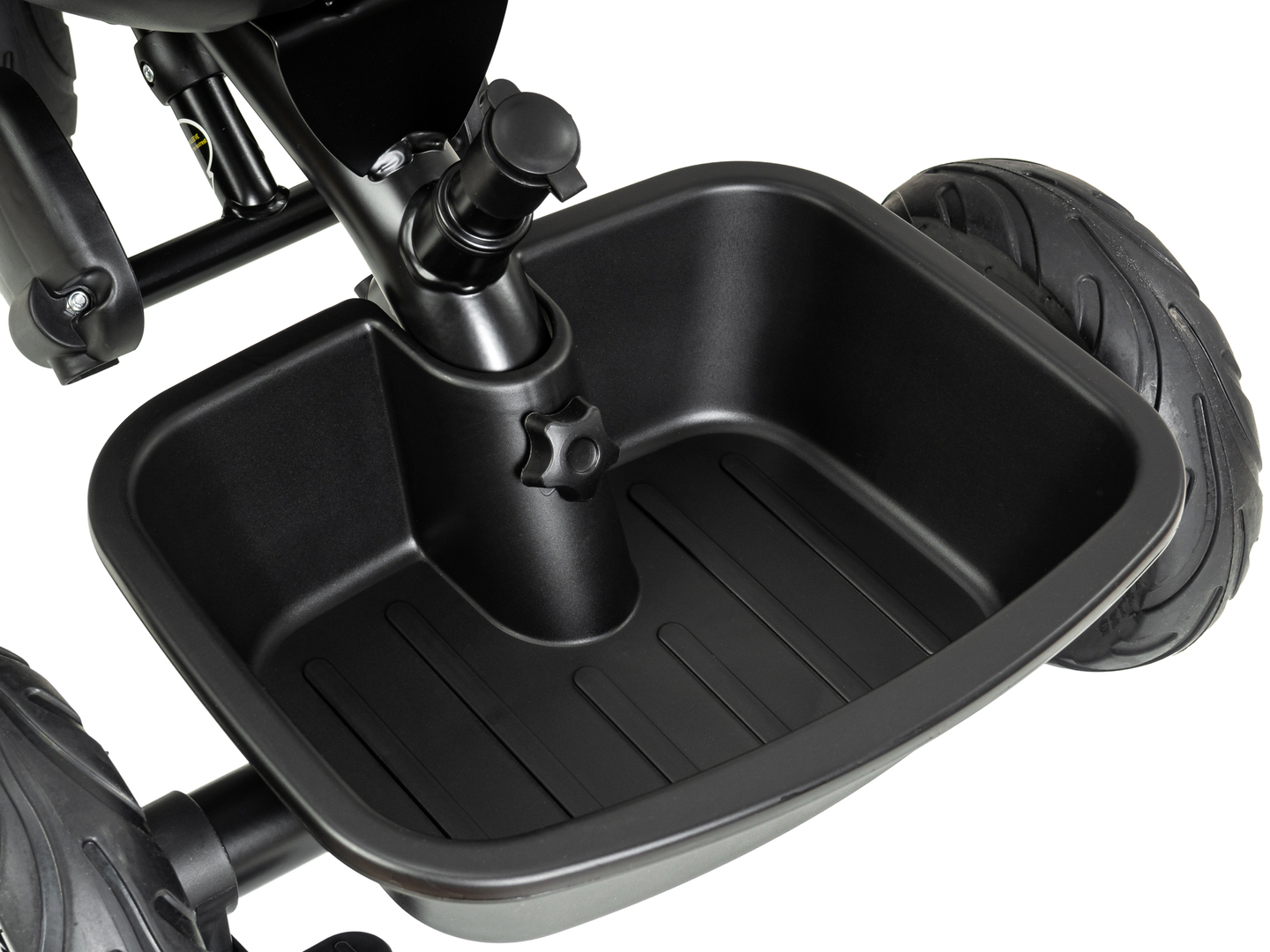 HyperMotion TOBI VECTOR trīsritenis - mūžīgie piepūšamie riteņi + stūres stienis. Krāsa: melna.