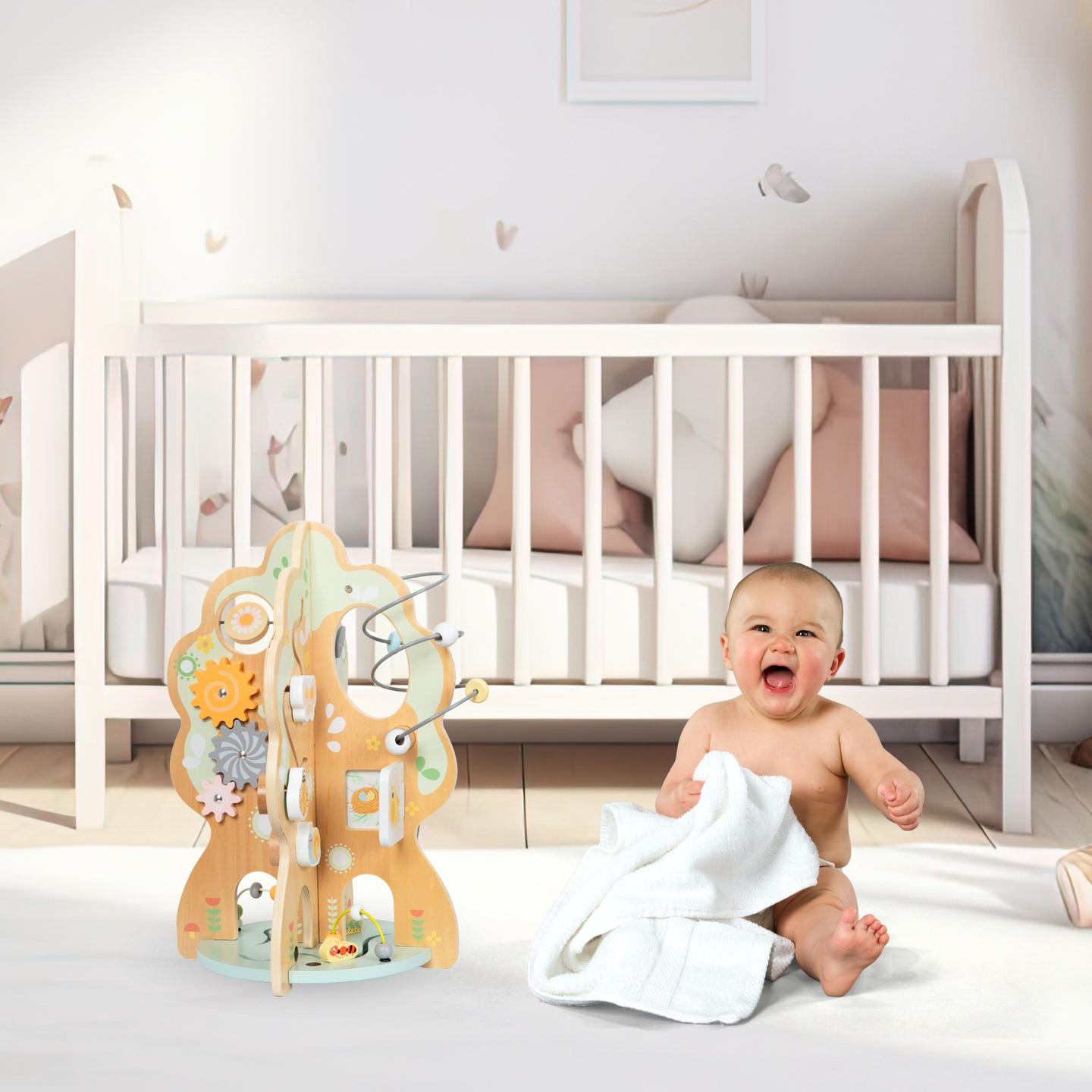 Koka izglītojoša rotaļlieta 10 vienā - daudzfunkcionāls koks