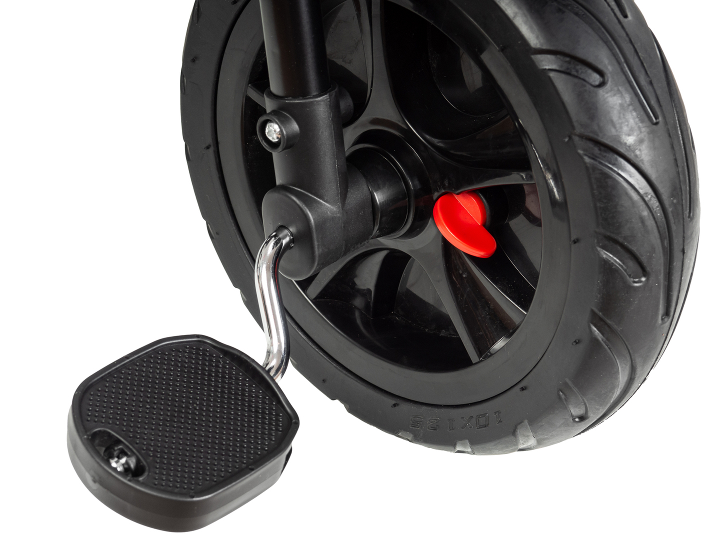 HyperMotion TOBI VECTOR trīsritenis - mūžīgie piepūšamie riteņi + stūres stienis. Krāsa: melna.