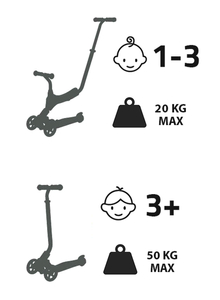 HyperMotion 3in1 līdzsvara trīsritenis - rozā krāsā