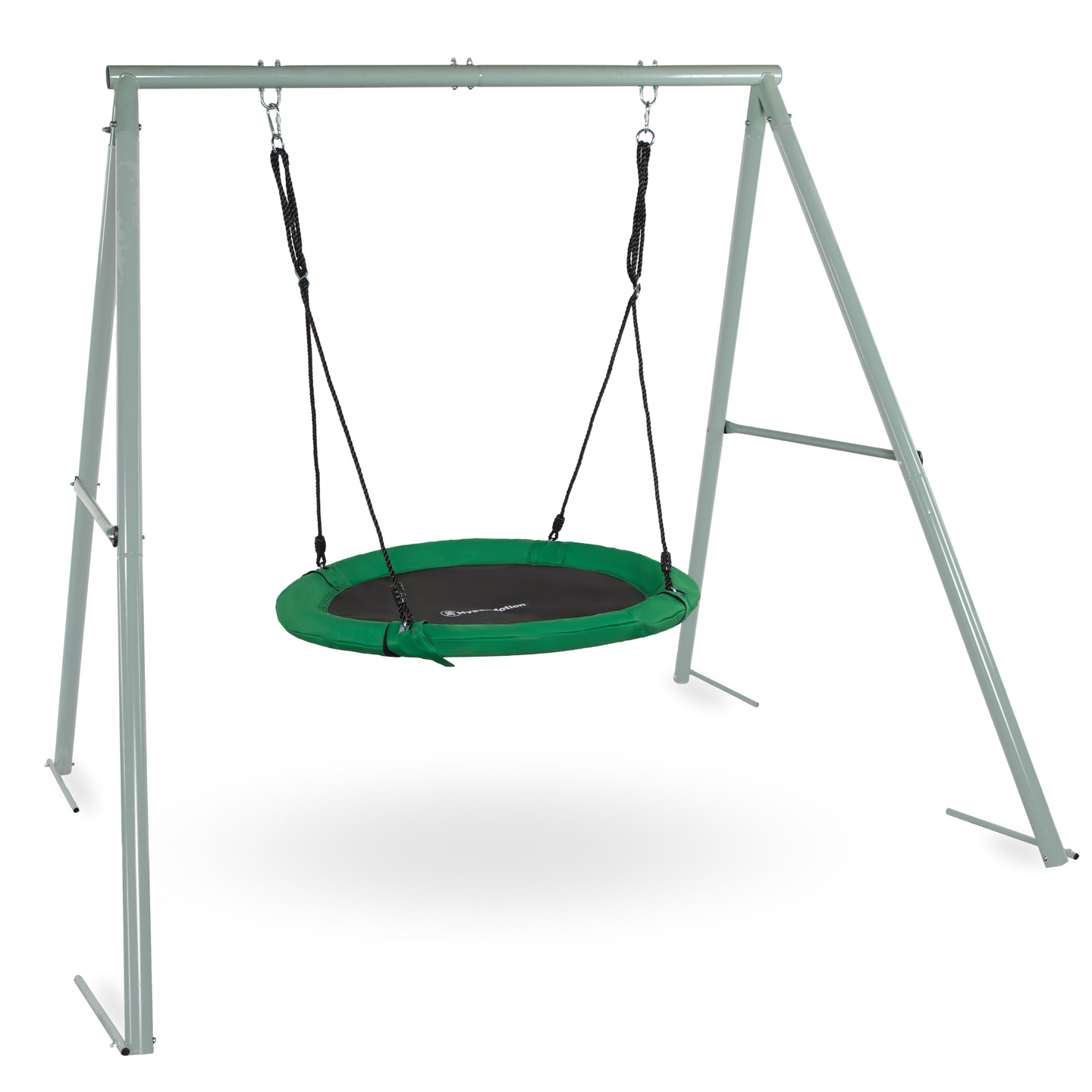 Stārķa ligzdas tipa dārza šūpoles ar rāmi un virvēm