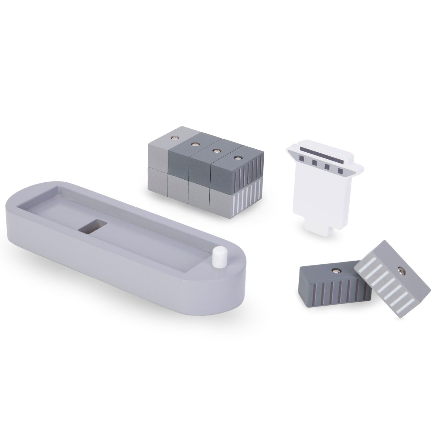 Mobilais ostas celtnis ar magnētisko vinču un piederumiem - koka komplekts