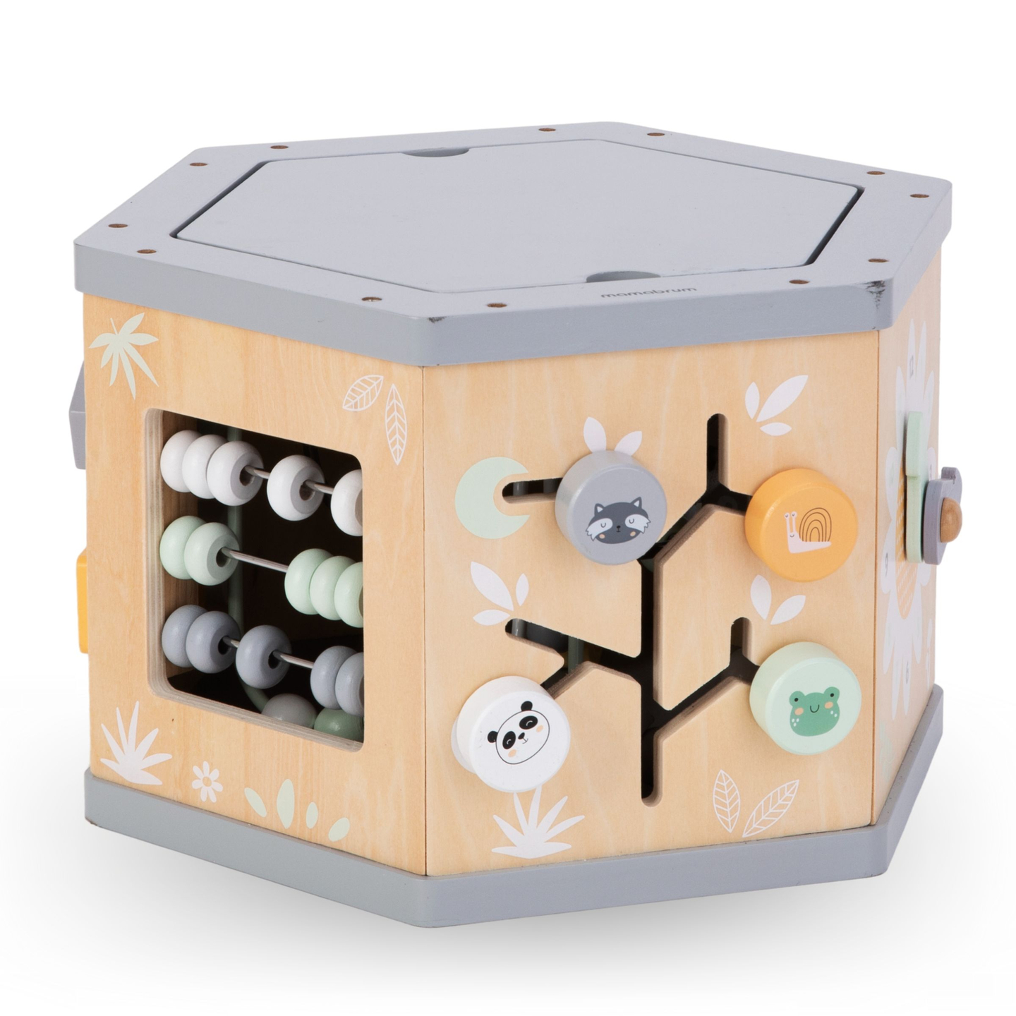 Interaktīvs 7-in-1 koka izglītojošais kubs - motoriskā cilpa