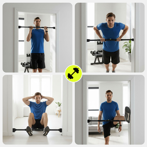 HyperMotion regulējams pievilkšanās stienis 74-100 cm, 200 kg, melns