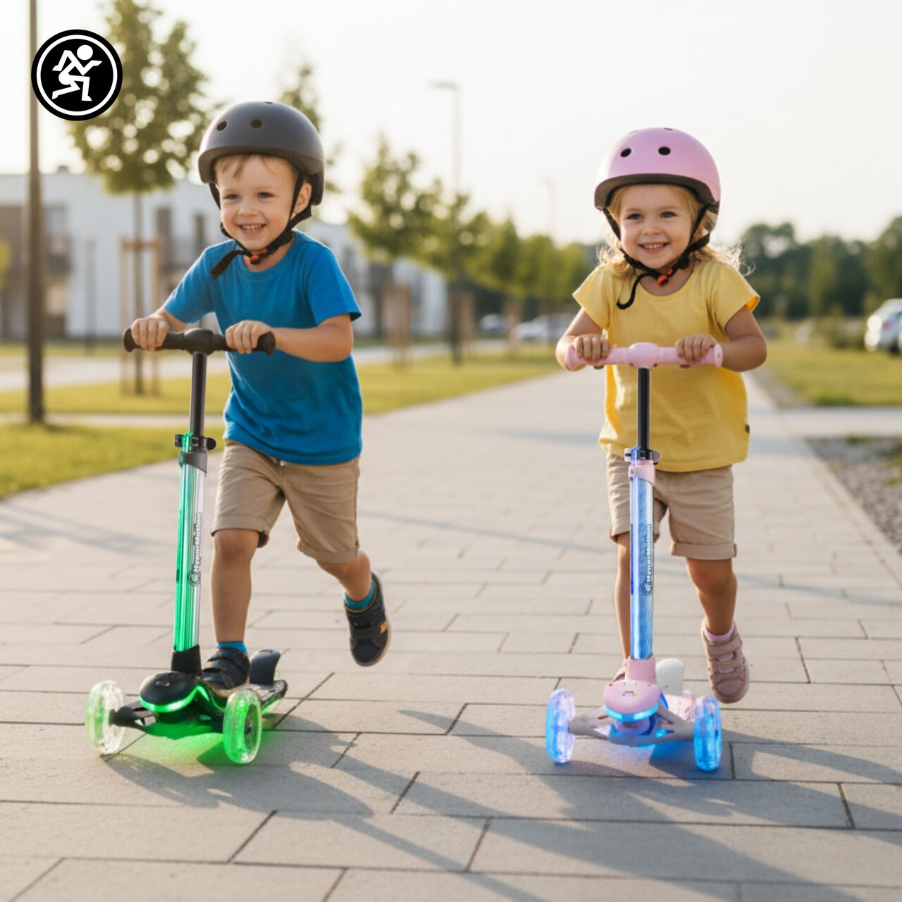 HyperMotion BECKY līdzsvara skrejritenis - RGB LED apgaismojums, melns