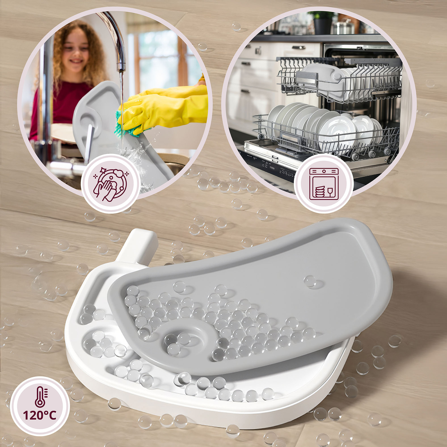 Moby-System Magnolia 2-in-1 regulējams bērnu krēsls - pelēks