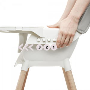 AMELIA barošanas krēsls 3in1 Moby-System, pelēks