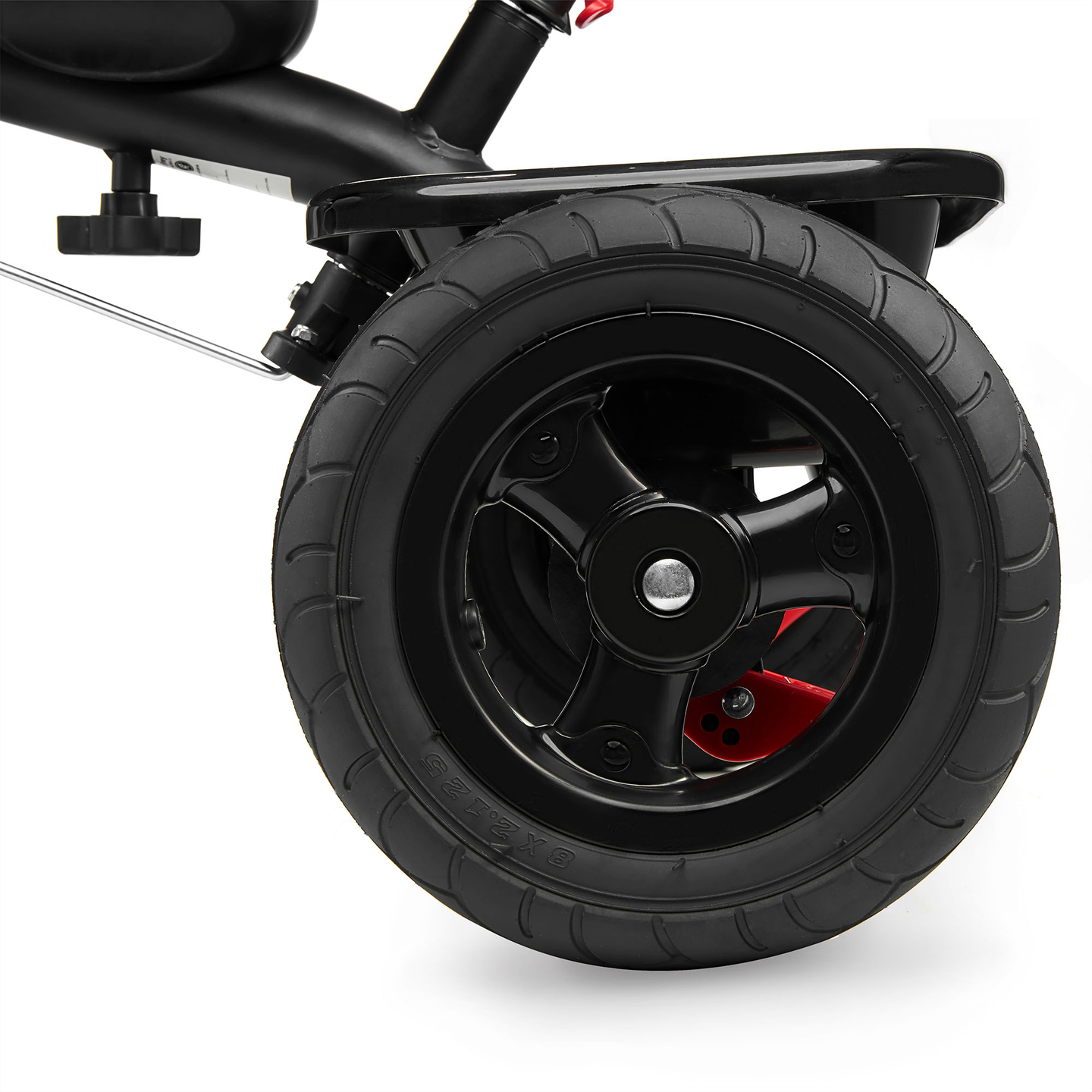 Tricikls bērniem no 1 līdz 4 gadiem - TOBI FREY - pelēka krāsa - grozāms - sūkņa riteņi + stūmējs