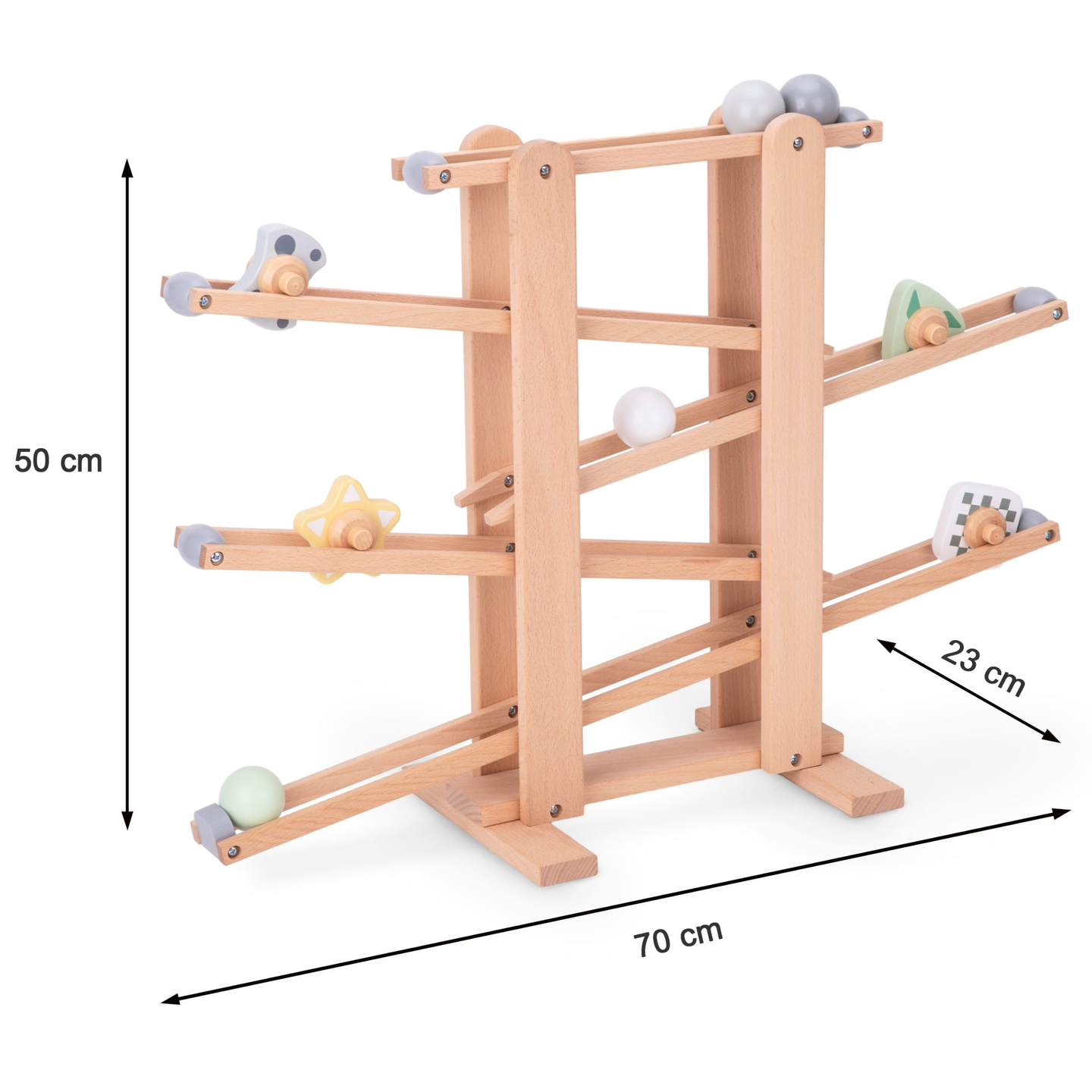 Liels koka kuldakmens - slidkalniņš ar rotējošiem elementiem