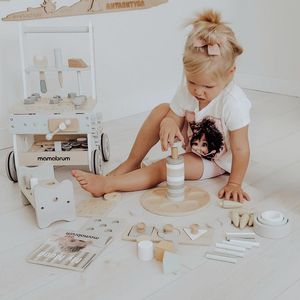 Montessori izglītojoša kaste maziem bērniem - 6 rotaļlietas