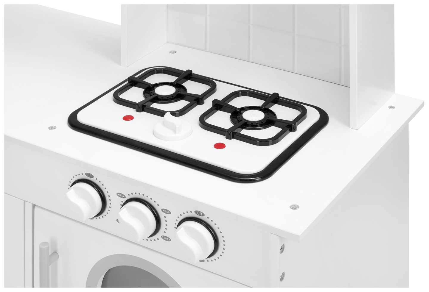 Stūra koka XXXL virtuve ar ledusskapi, cepeškrāsni, veļas mašīnu, priekšautu un piederumiem