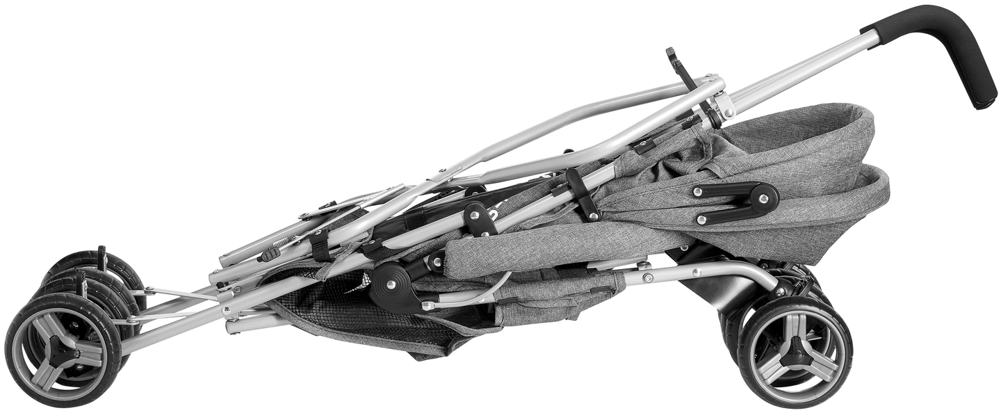 Viegls bērnu ratiņu komplekts, Moby-System Barton krāsa: pelēka