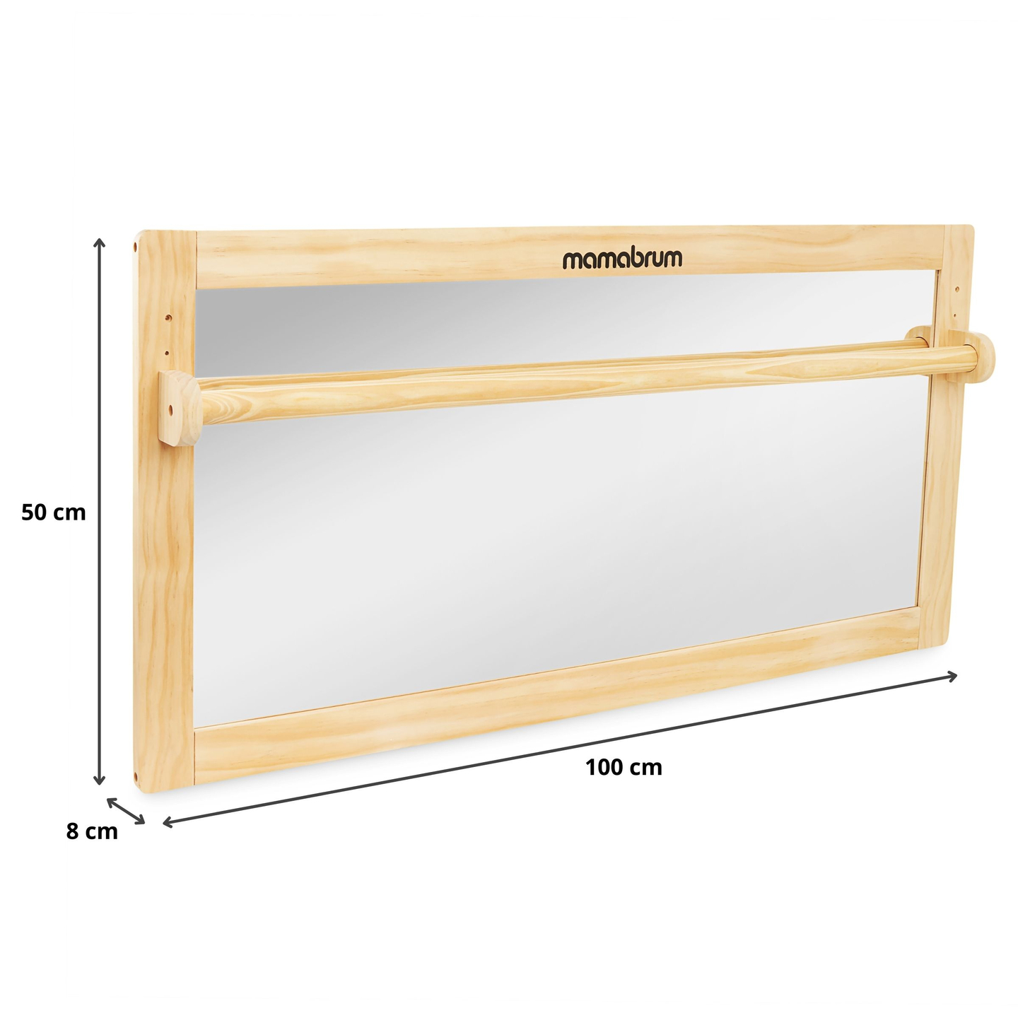 Bērnu spogulis ar regulējamu rokturi - Montessori