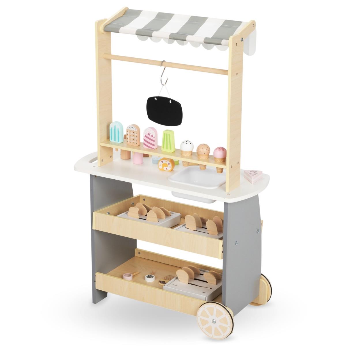 Koka saldējuma salons uz riteņiem - saldējuma ratiņi