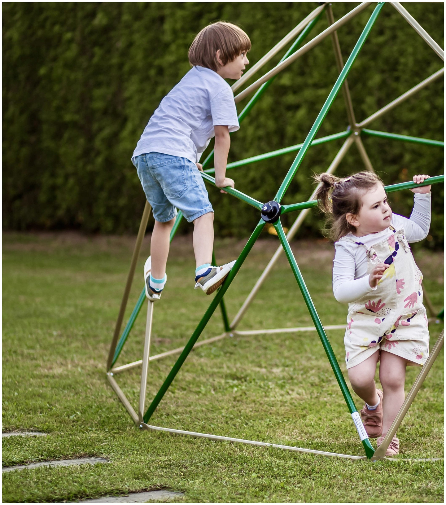 HyperMotion bērnu kāpšanas kupols XXL, ģeodoms, dārza rotaļu laukums, diametrs: 3 m