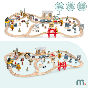 Koka pilsētas dzelzceļš ar elektrovilcienu - pārvietojamu celtni, kuģi, tiltiem