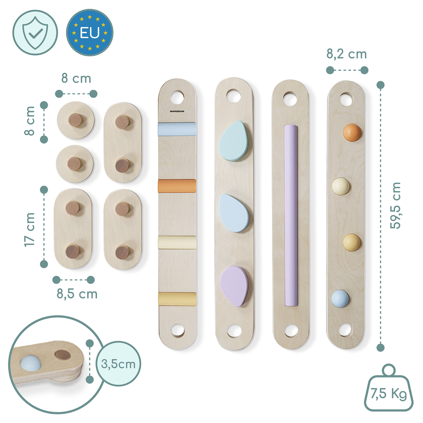 Liels koka sensorais celiņš - līdzsvara celiņš - 9 elementi