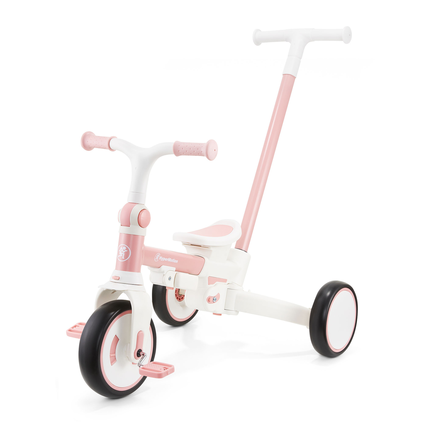 8in1 daudzfunkcionāls trīsritenis TOBI FOREST - rozā krāsā