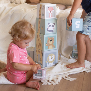 Puzles tornis bērniem 10 gabaliņi - skaitļi un dzīvnieki