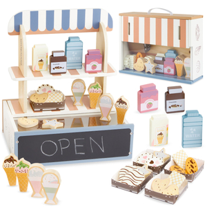 Saliekamais koka veikals - kafejnīca, konditoreja ar piederumiem