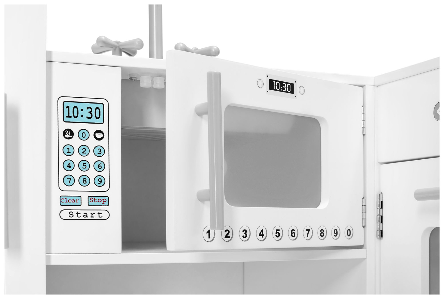 Stūra koka XXXL virtuve ar ledusskapi, cepeškrāsni, veļas mašīnu, priekšautu un piederumiem